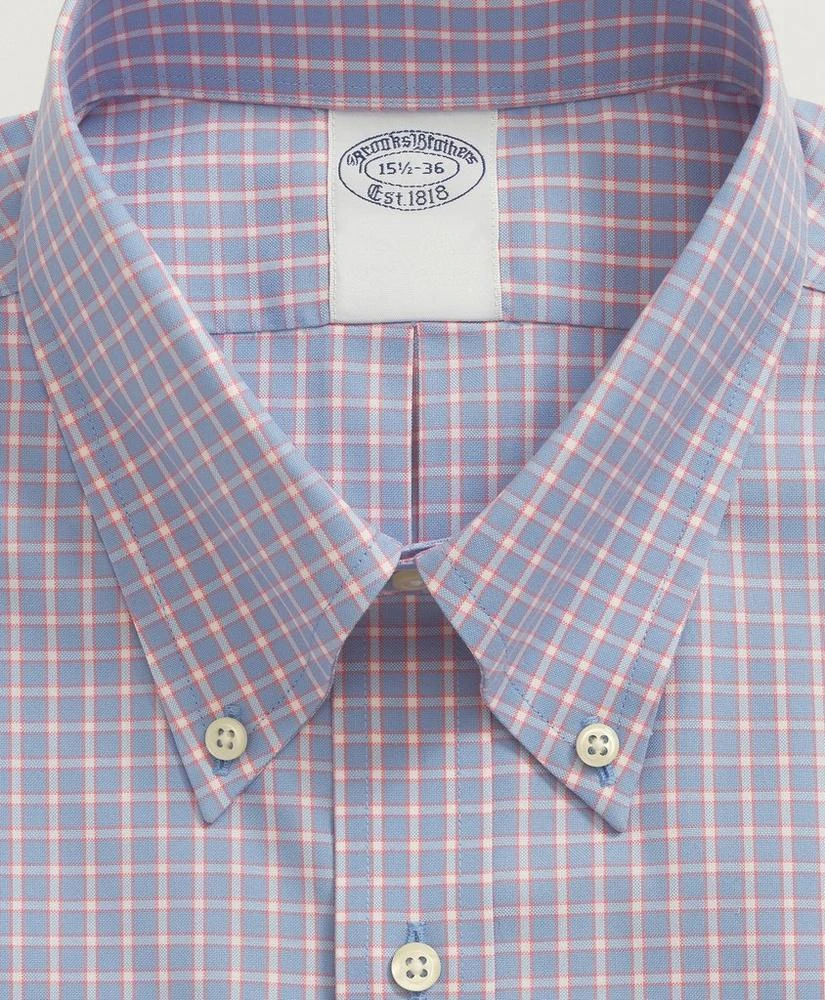 商品Brooks Brothers|Stretch Supima® Cotton Non-Iron Pinpoint Oxford Button-Down Collar, Outline Check Dress Shirt,价格¥479,第2张图片详细描述