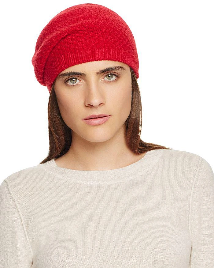 商品Bloomingdale's|Waffle Knit Cashmere Beret - 100% Exclusive,价格¥585,第1张图片