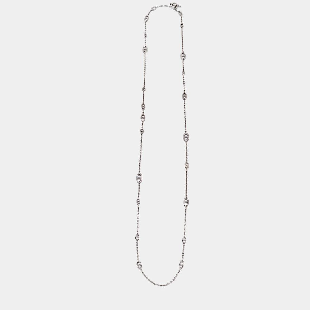 商品[二手商品] Hermes|Hermès Sterling Silver Farandole Long Toggle Necklace,价格¥10254,第1张图片