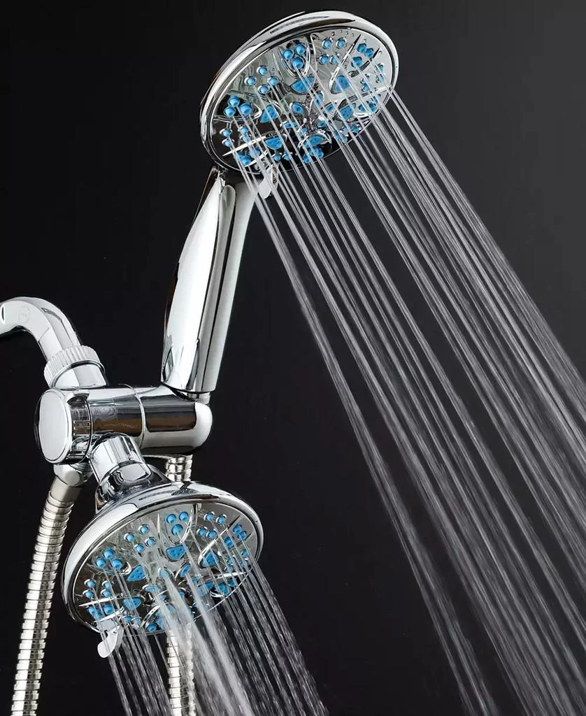商品Aquadance|Antimicrobial 30-setting Shower Combo, Aqua Blue Jets,价格¥344,第3张图片详细描述