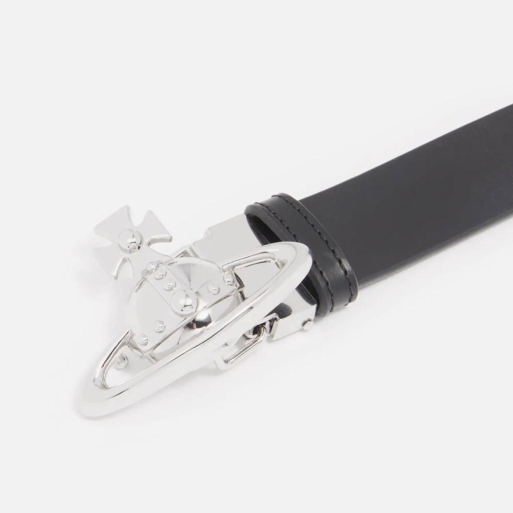 商品Vivienne Westwood|Vivienne Westwood Orb Buckle Palladio Leather Belt,价格¥1665,第4张图片详细描述