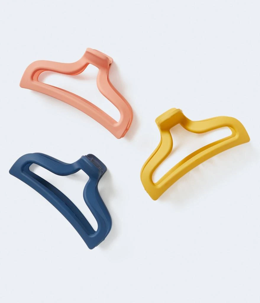 商品Aeropostale|Aeropostale Large Matte Claw Hair Clip 3-Pack,价格¥118,第1张图片