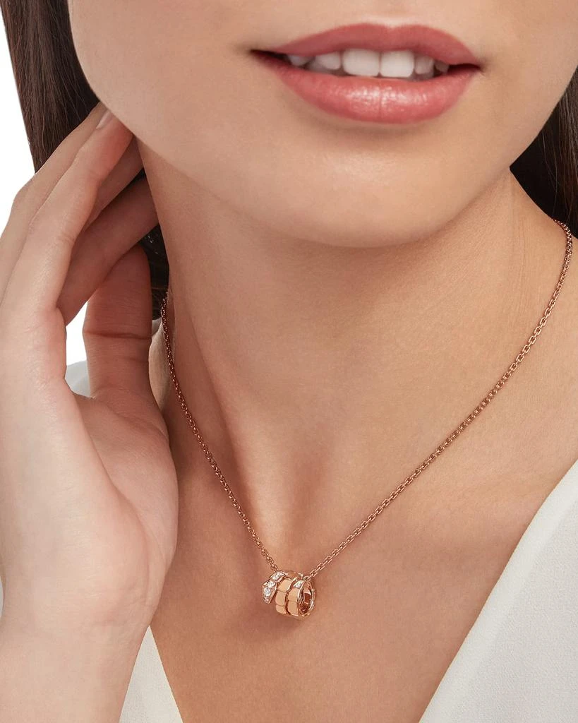 商品BVLGARI|Serpenti Viper Necklace in 18k Rose Gold with Diamonds,价格¥39040,第5张图片详细描述