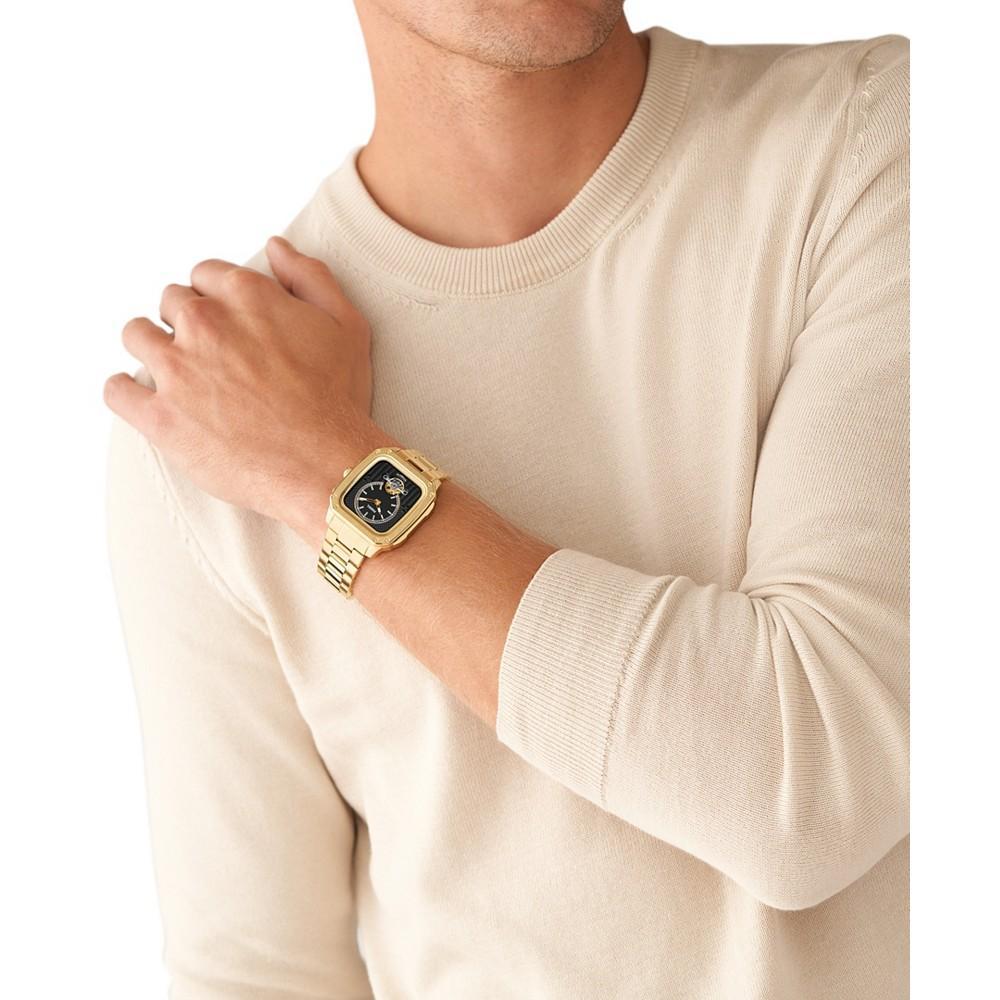 商品Fossil|Men's Inscription Automatic Gold-Tone Stainless Steel Bracelet Watch, 42mm,价格¥1889,第6张图片详细描述