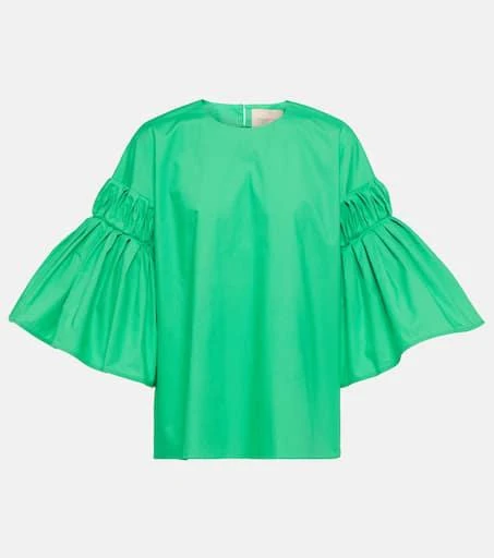 商品ROKSANDA|Pleated cotton top,价格¥2862,第1张图片