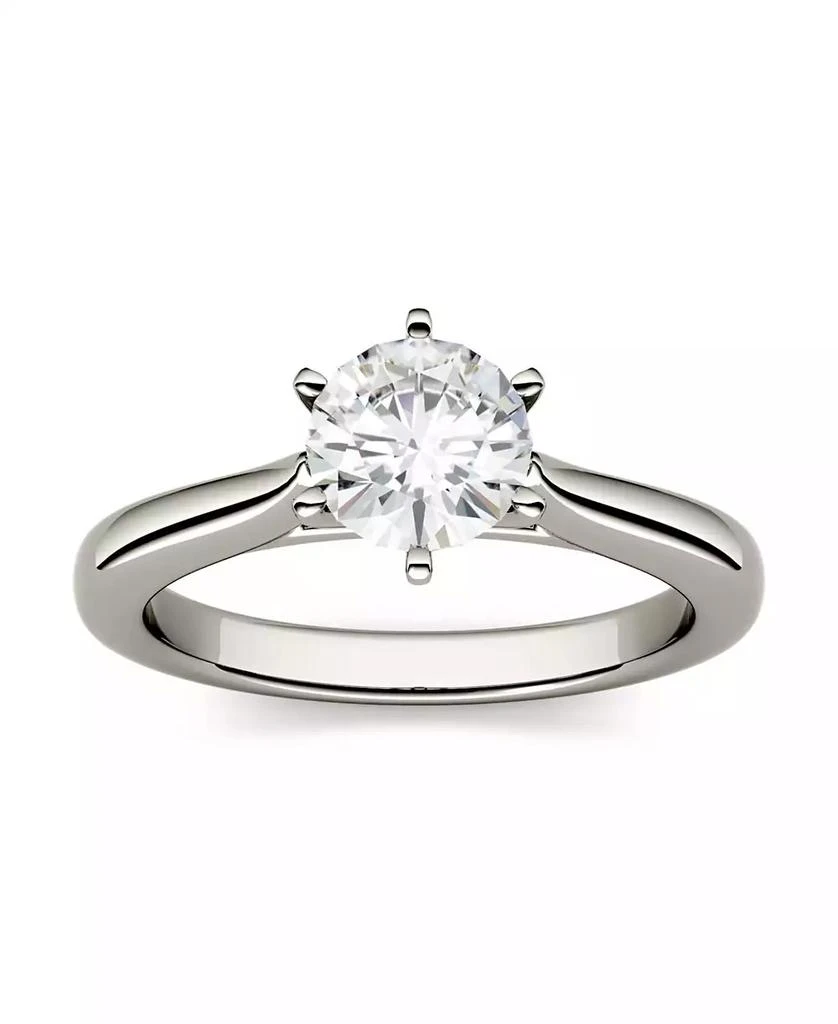 商品Charles & Colvard|Moissanite Solitaire Engagement Ring 1 ct. t.w. Diamond Equivalent in 14k White Gold or 14k Yellow Gold,价格¥6638,第3张图片详细描述