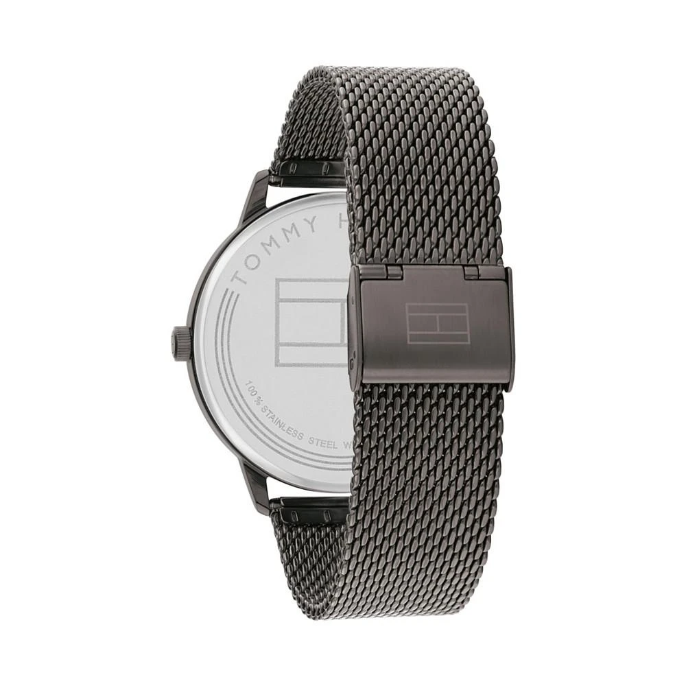 商品Tommy Hilfiger|Men's Gray Stainless Steel Mesh Bracelet Watch, 43mm,价格¥874,第3张图片详细描述