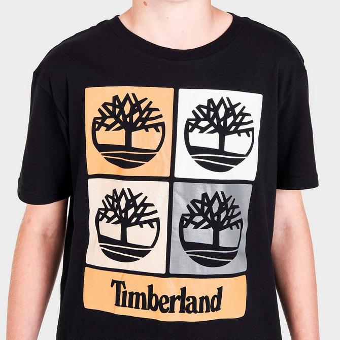 Boys' Timberland Block Tree Logo T-Shirt商品第5张图片规格展示
