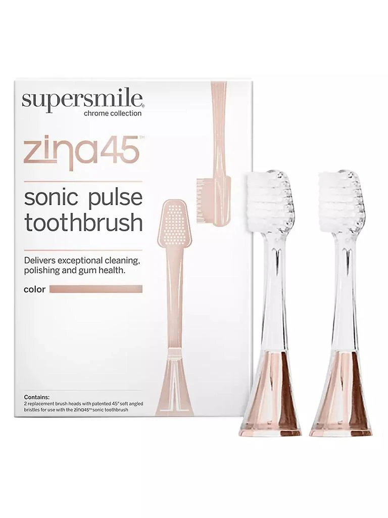 商品Supersmile|Zina45 Sonic Pulse 2-Piece Replacement Toothbrush Head Set,价格¥225,第1张图片