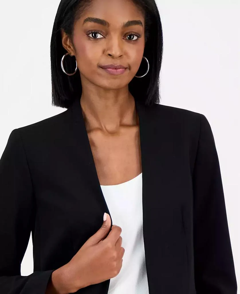 商品Bar III|Women's Bi-Stretch Collarless Open-Front Blazer, Created for Macy's,价格¥435,第2张图片详细描述