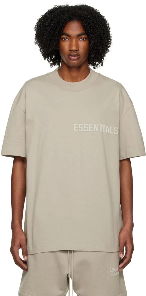 商品Essentials|2023春季新款 灰色圆领 T 恤 男女同款,价格¥327,第1张图片