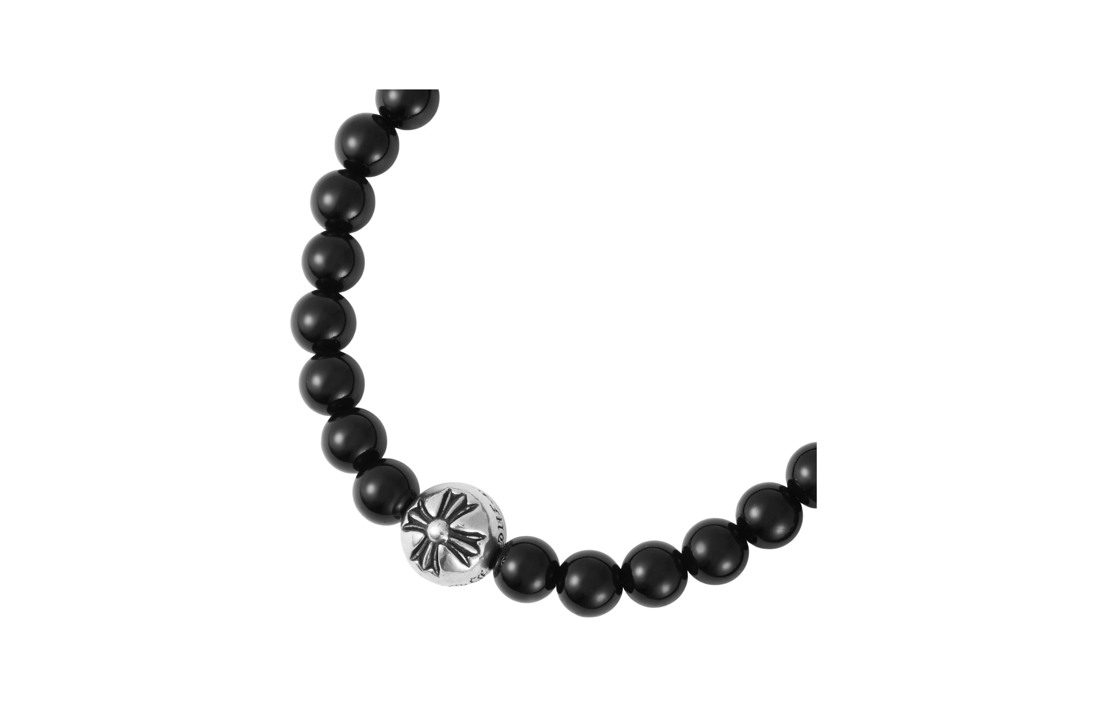 商品[国内直发] Chrome Hearts|Logo标识刻印装饰 925银 手链 男女同款情侣款 黑色,价格¥10667,第6张图片详细描述