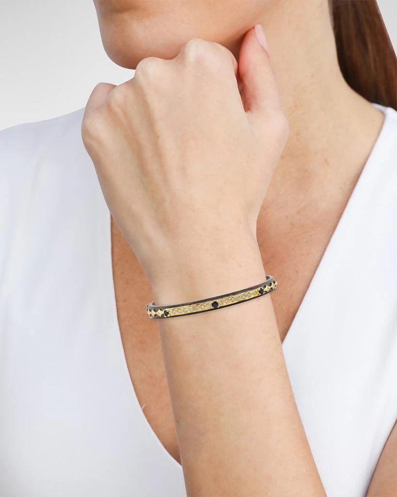 商品Armenta|18K Gold Old World Sapphire Diamond Cuff Bracelet,价格¥20038,第2张图片详细描述