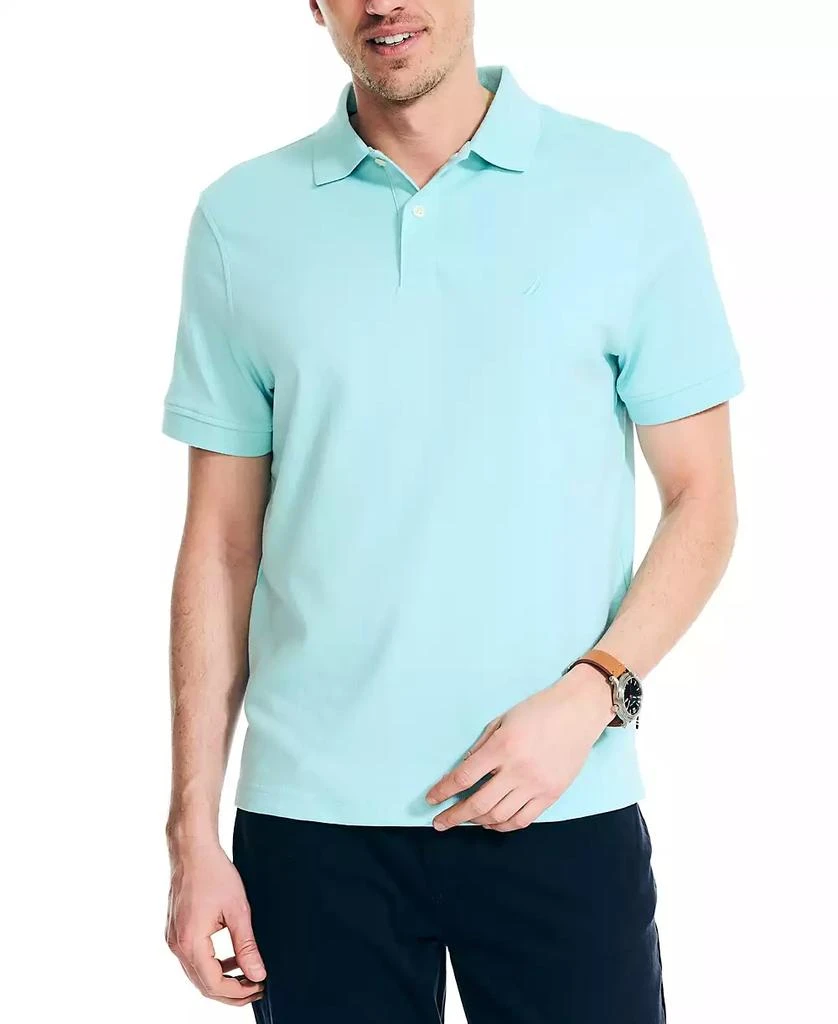 商品Nautica|Men's Classic-Fit Soft Stretch Interlock Polo,价格¥204,第1张图片