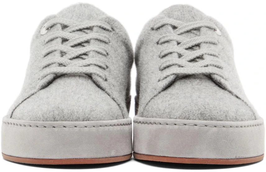 商品Loro Piana|Grey Cashmere Nuages Sneakers,价格¥8776,第2张图片详细描述