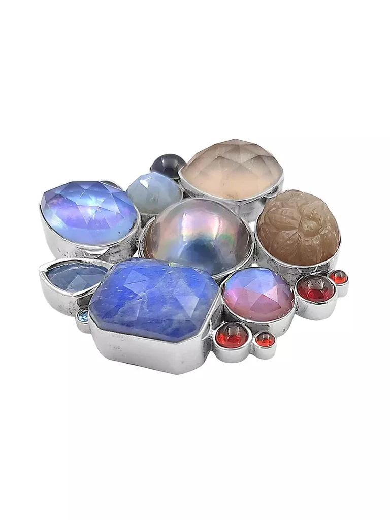 商品Stephen Dweck|Rockrageous Sterling Silver, Pearl &amp; Multi-Gemstone Brooch,价格¥16969,第2张图片详细描述