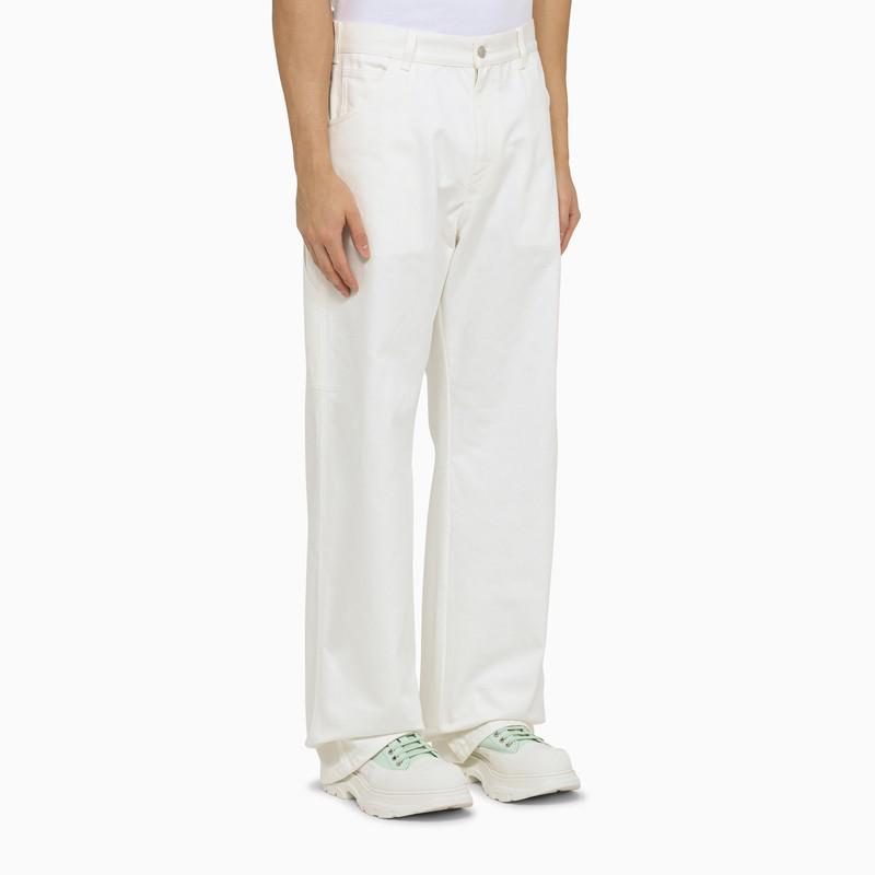 White cotton cargo jeans商品第3张图片规格展示