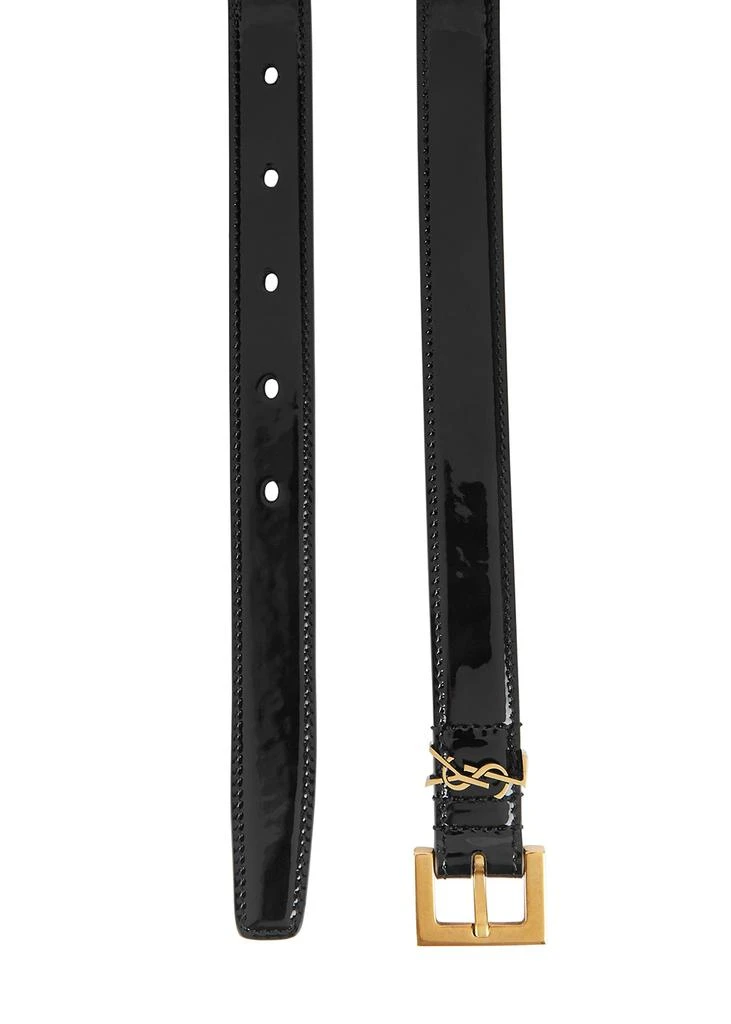 商品Yves Saint Laurent|Black logo patent leather belt,价格¥2701,第3张图片详细描述