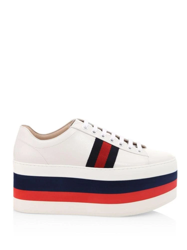 商品Gucci|Peggy Leather Rainbow Platform Sneakers,价格¥6610,第5张图片详细描述