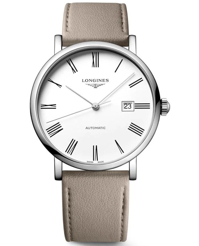 商品Longines|Longines Elegant Collection White Dial Leather Strap Women's Watch L4.911.4.11.0,价格¥11198,第1张图片