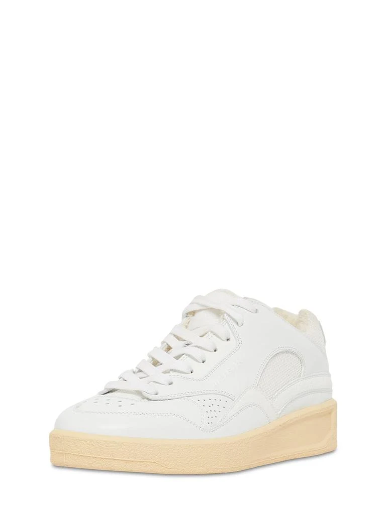 商品Jil Sander|30mm Basket Leather & Mesh Sneakers,价格¥2398,第2张图片详细描述