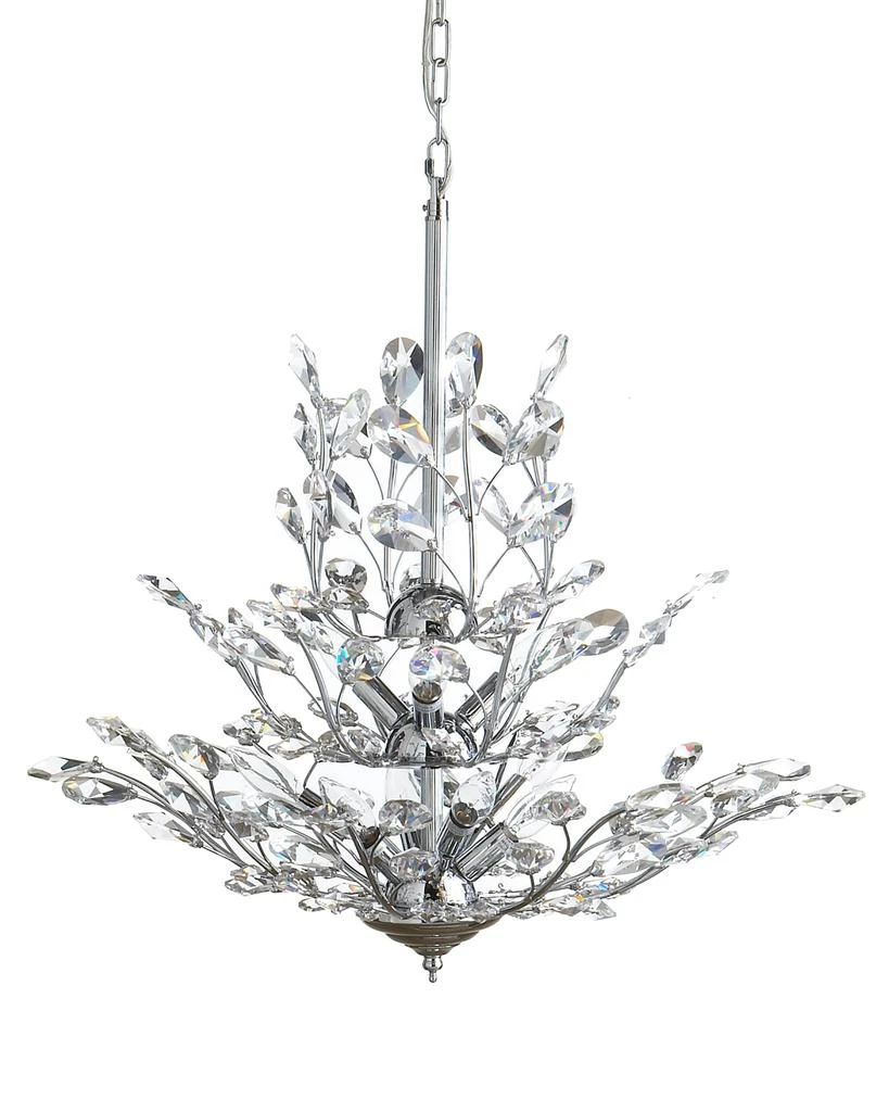 商品Dale Tiffany|Upside-Down 9-Light Silver-Leaf Chandelier,价格¥12788,第2张图片详细描述