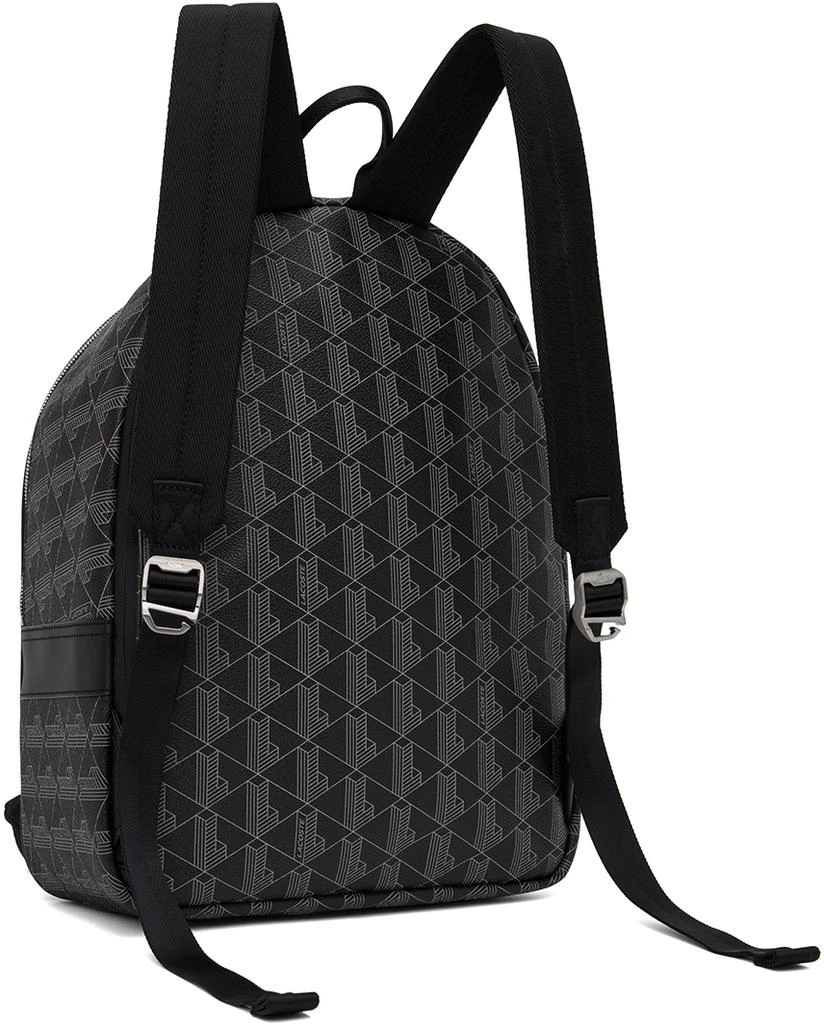 商品Lacoste|Black 'The Blend' Monogram Backpack,价格¥900,第3张图片详细描述