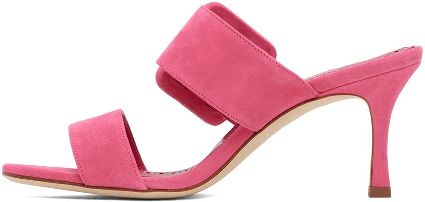 商品Manolo Blahnik|Pink Gable Heeled Sandals,价格¥2000,第3张图片详细描述