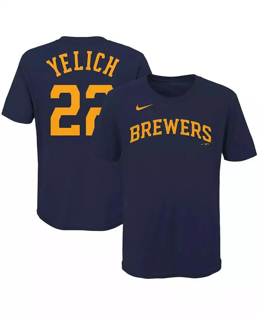 商品NIKE|Milwaukee Brewers Big Boys and Girls Name and Number Player T-shirt - Christian Yelich,价格¥241,第1张图片