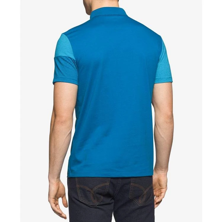 商品Calvin Klein|Men's Slim-Fit Colorblocked Liquid Cotton Polo,价格¥188,第3张图片详细描述