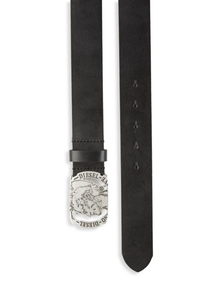 商品Diesel|Min08 Logo-Engrave Buckle Leather Belt,价格¥240,第2张图片详细描述