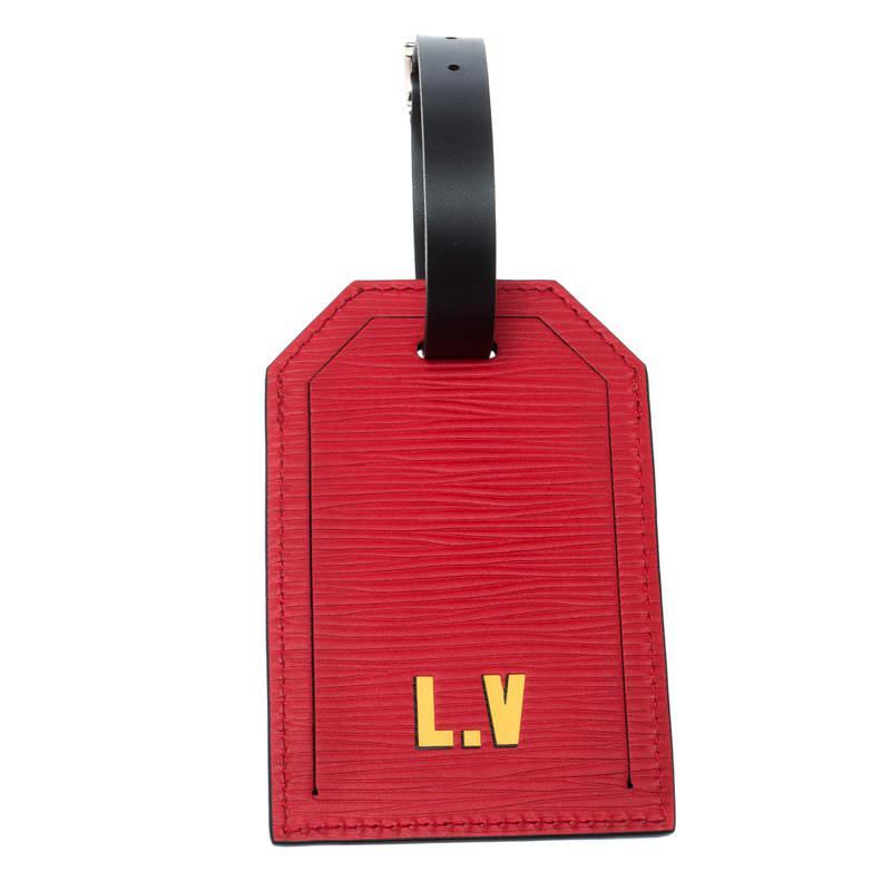 商品[二手商品] Louis Vuitton|Louis Vuitton Red Epi Leather 2018 Fifa World Cup Spain Flag Luggage Tag,价格¥3765,第4张图片详细描述
