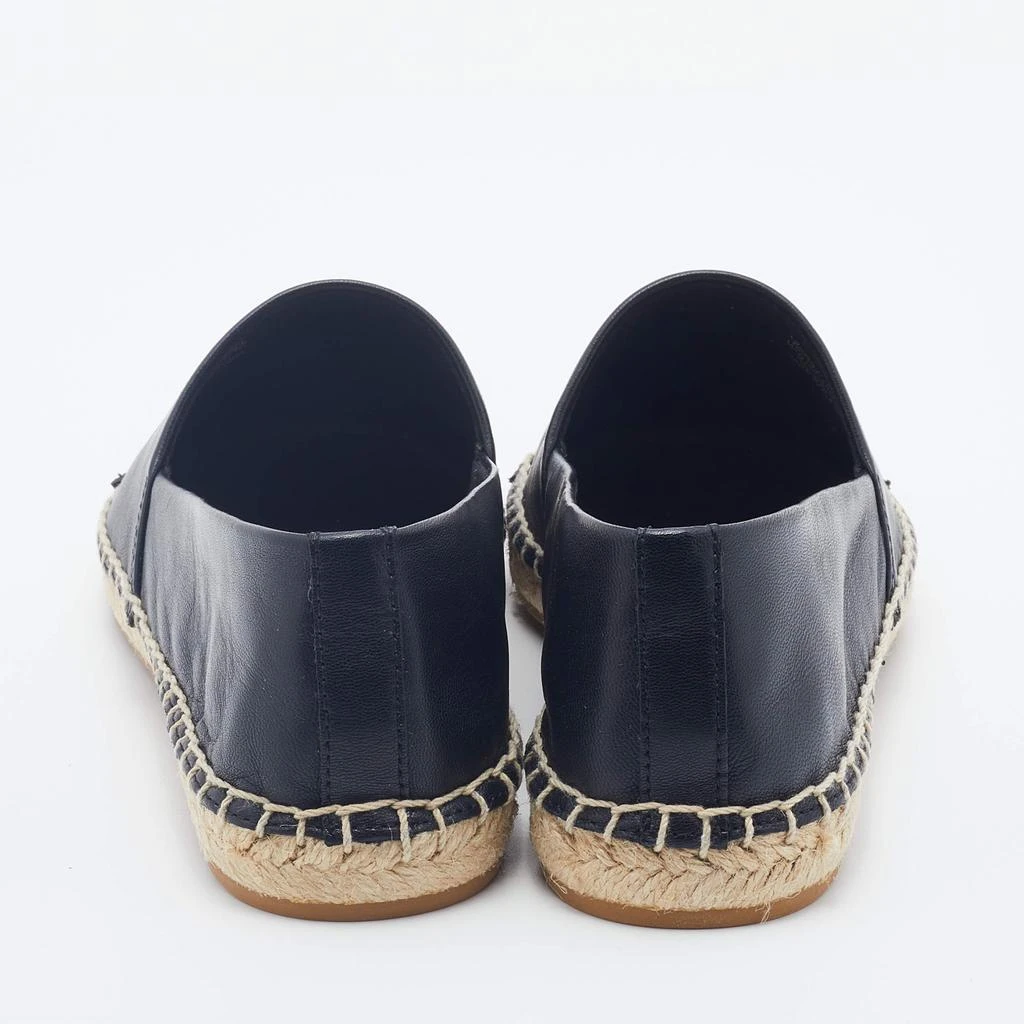 商品Tory Burch|Tory Burch Black Patent and Leather Flat Espadrilles Size 37.5,价格¥1355,第5张图片详细描述