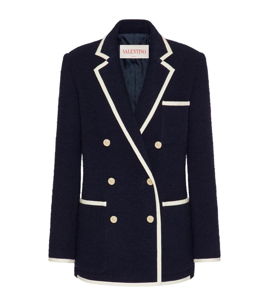 ジャケット Valentino Black wool double-breasted jacket Valentino Uomo 1970s Men's Black Wool Double-Breasted Suit