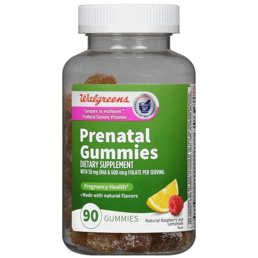 商品Walgreens|Prenatal Gummies (45 days) Natural Raspberry and Lemonade,价格¥97,第2张图片详细描述