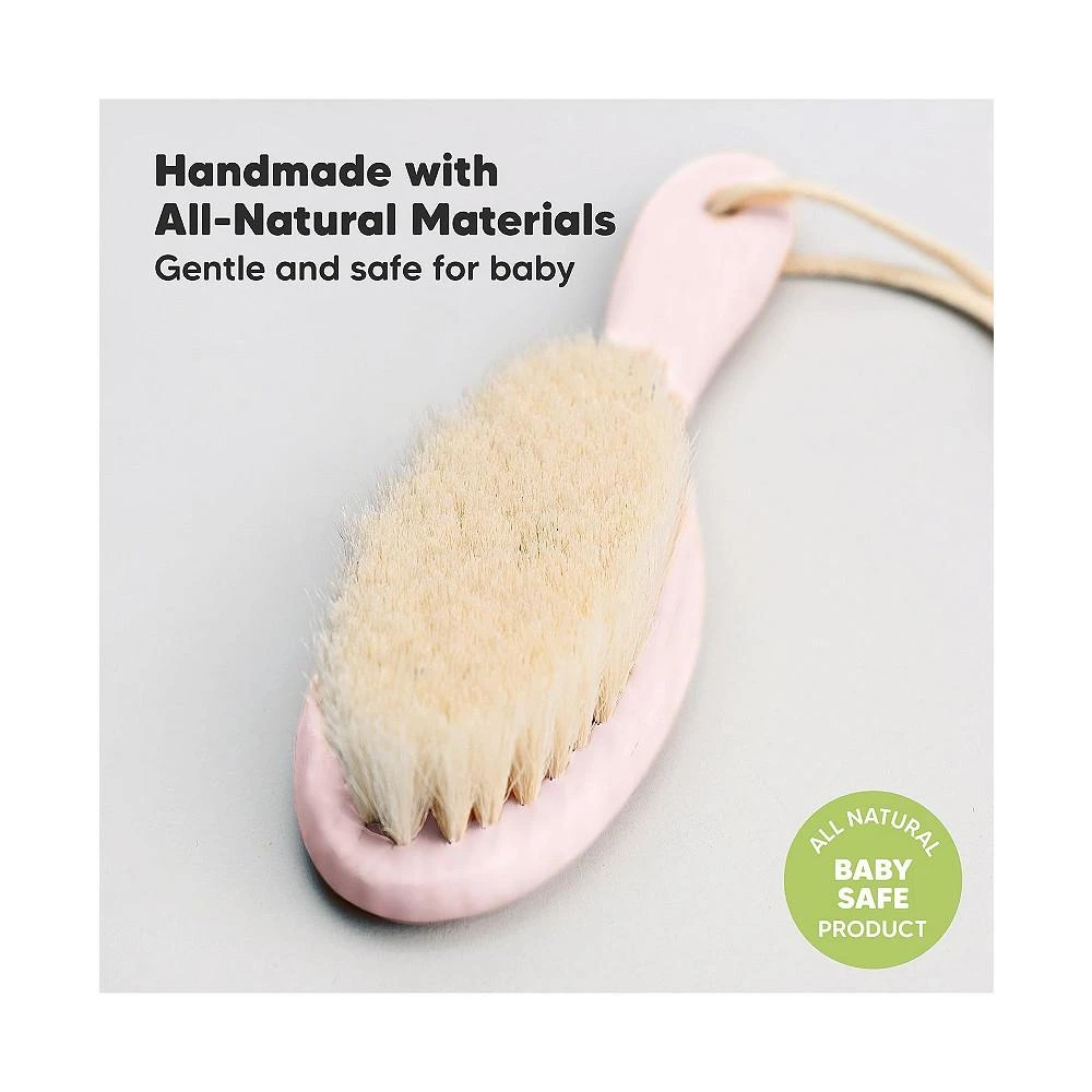 商品KeaBabies|Baby Hair Brush, Oval Cradle Cap Brush, Soft Baby Brush for Infant, Newborn Hairbrush for Girls, Boys, Baby Scalp Brush,价格¥97,第3张图片详细描述