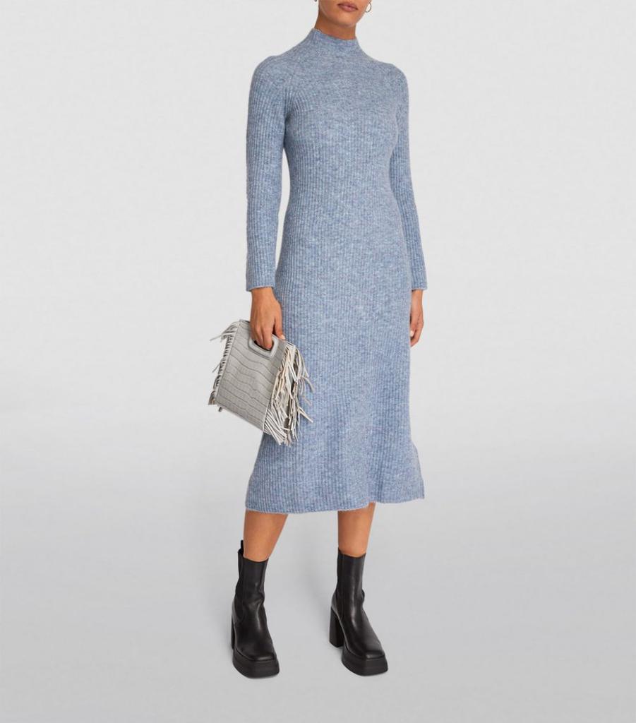 商品Maje|Rib-Knit Midi Dress,价格¥2885,第4张图片详细描述