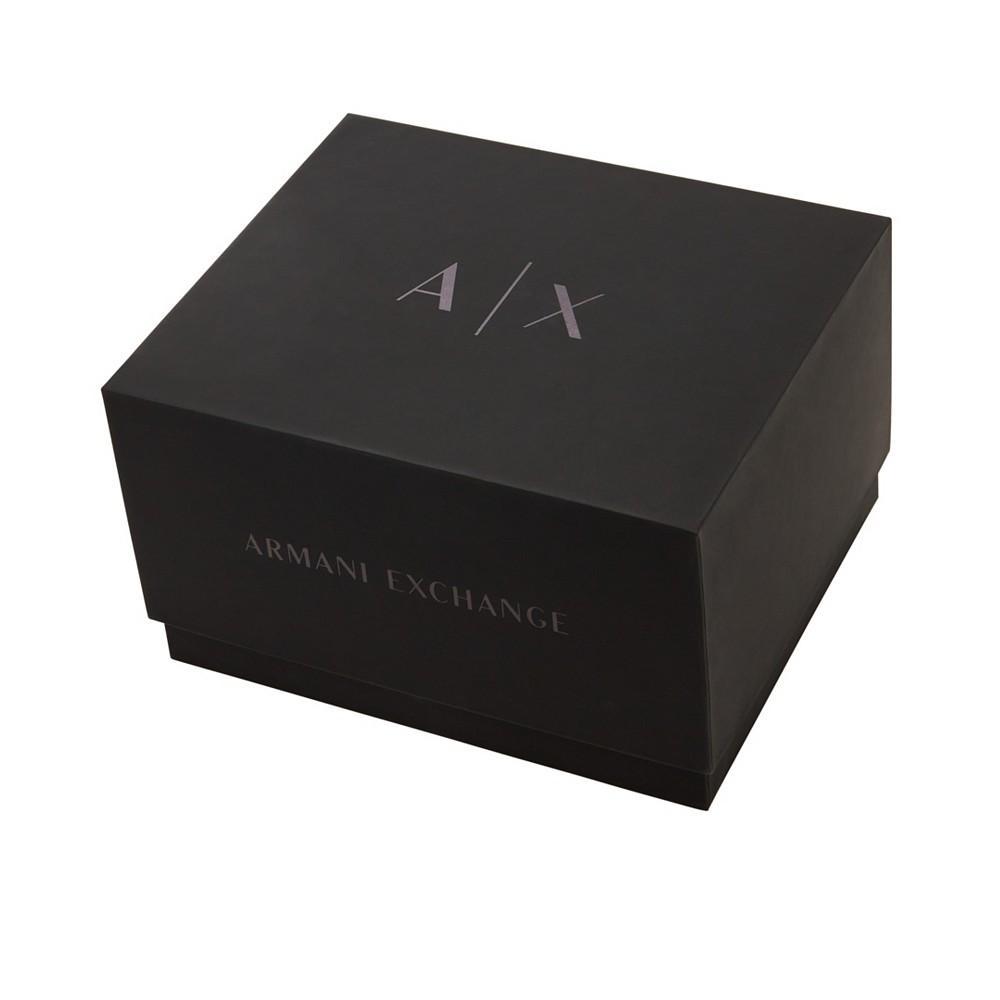 商品Armani Exchange|Men's Three-Hand Silver-tone Stainless Steel Bracelet Watch and 1 Bracelet Gift Set,价格¥1276,第7张图片详细描述