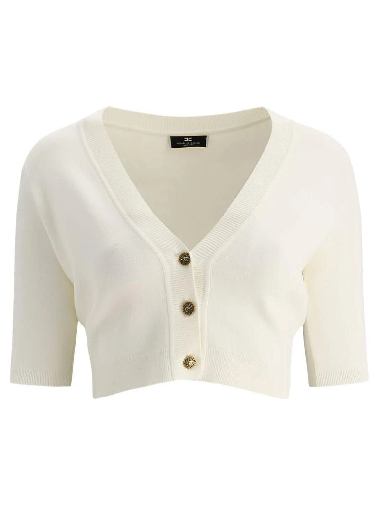 商品ELISABETTA FRANCHI|Cropped cardigan with logoed buttons,价格¥1480,第1张图片