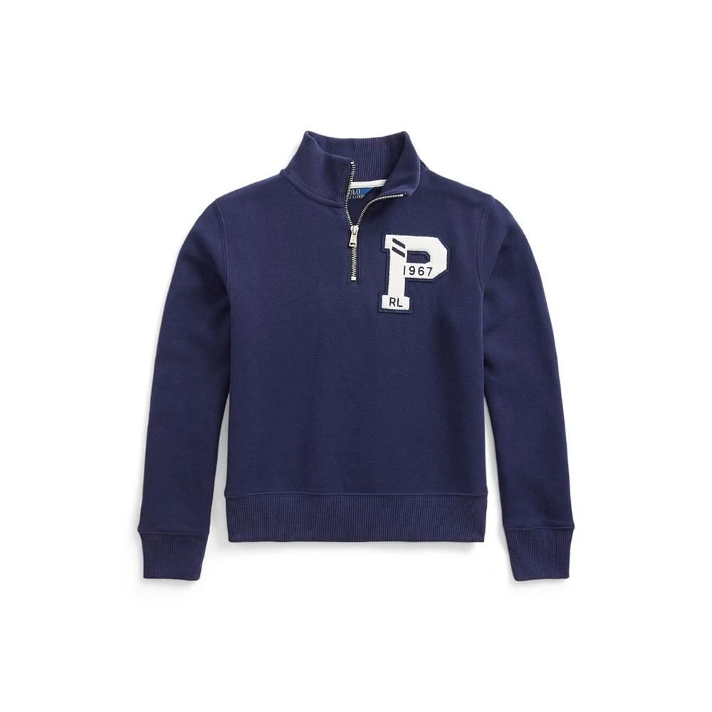 商品Ralph Lauren|Big Girls Long Sleeves Letterman Fleece Pullover,价格¥129,第4张图片详细描述