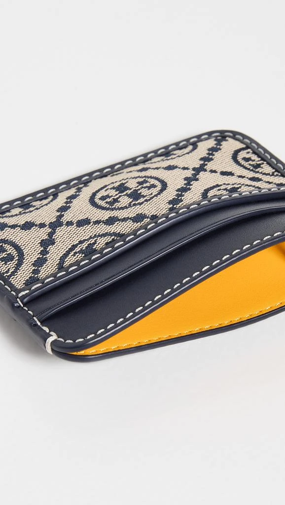 商品Tory Burch|Tory Burch 汤丽柏琦 T Monogram Jacquard Card Case,价格¥964,第4张图片详细描述