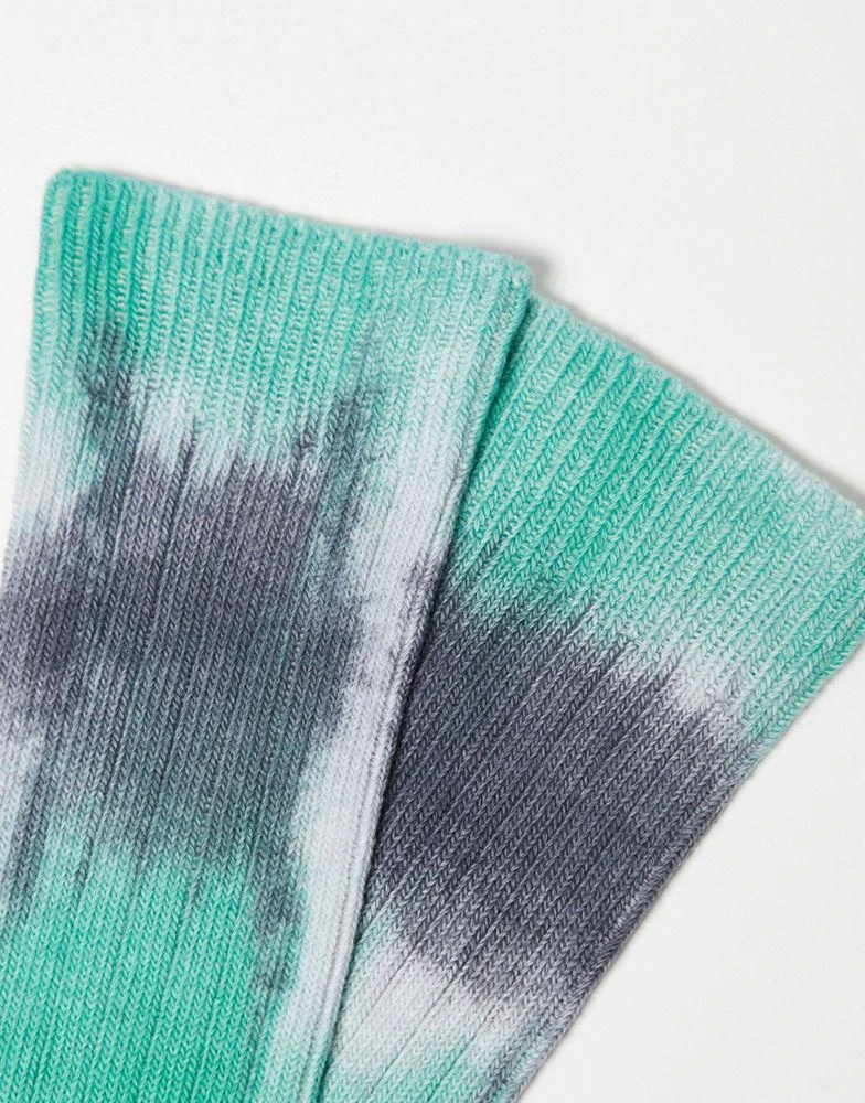 商品ASOS|ASOS DESIGN ribbed boot sock in tie dye,价格¥44,第2张图片详细描述