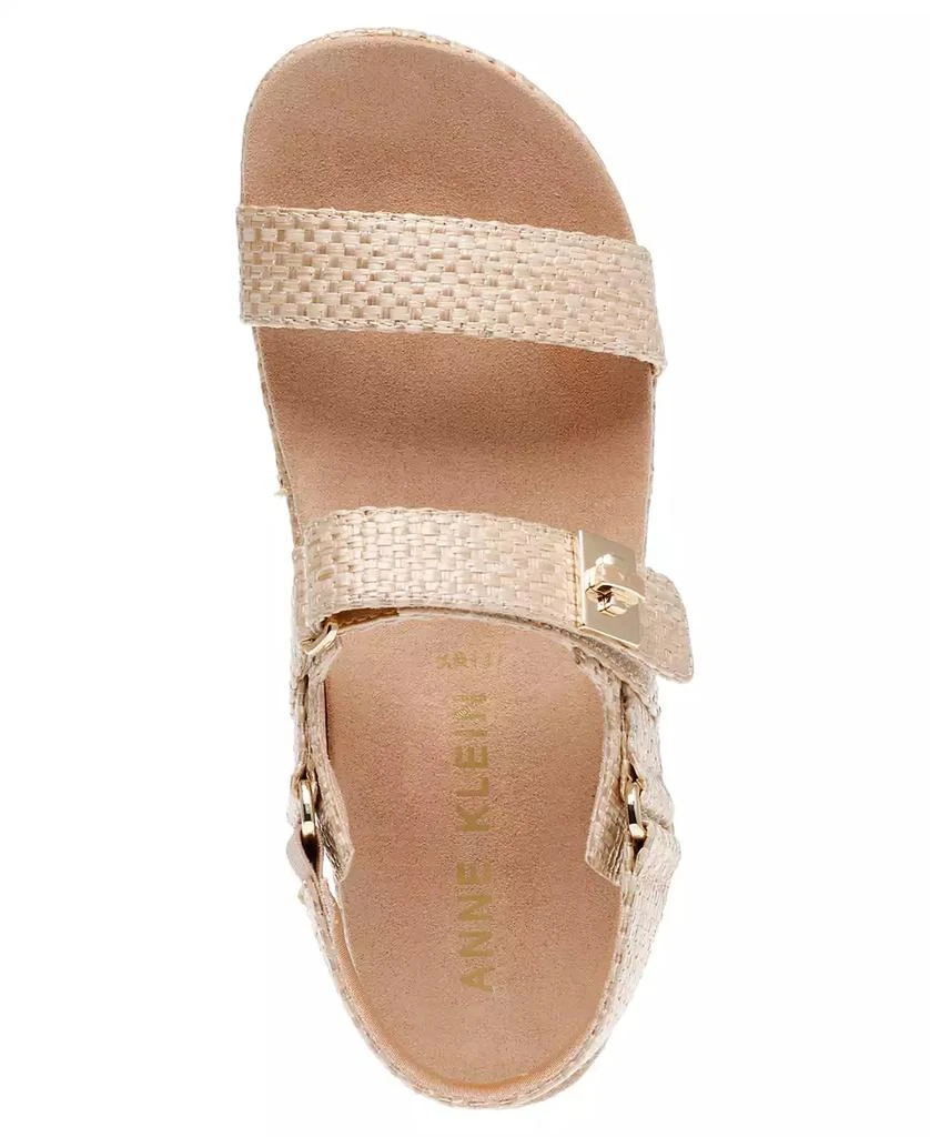 商品Anne Klein|Women's Verse Double Strap Platform Wedge Sandals,价格¥354,第4张图片详细描述