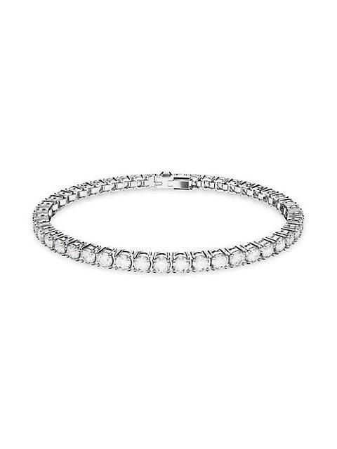 商品Swarovski|Matrix Rhodium-Plated & Crystal Tennis Bracelet,价格¥1610,第1张图片