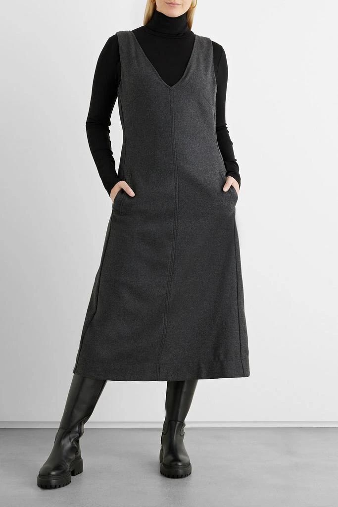 商品IRIS & INK|Holly recycled wool-flannel midi dress,价格¥1101,第5张图片详细描述