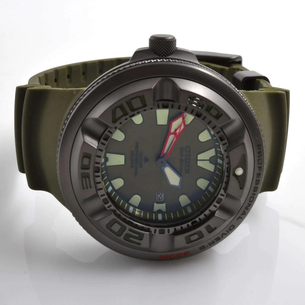 商品Citizen|Citizen Men's Watch - Promaster Marine Rotating Bezel Olive Green Dial | BJ8057-17X,价格¥3018,第2张图片详细描述