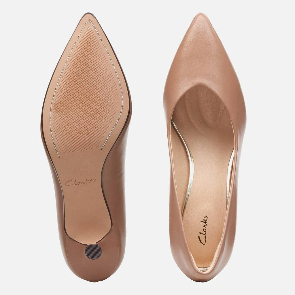 商品Clarks|CLARKS WOMEN'S VIOLET LEATHER COURT SHOES - PRALINE,价格¥451,第4张图片详细描述