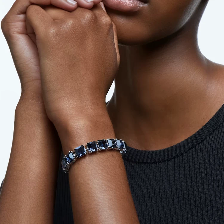 商品[国内直发] Swarovski|施华洛世奇 Millenia Millenia 拼接 施华洛世奇元素 手链 男女同款情侣款 黑色,价格¥2070,第5张图片详细描述