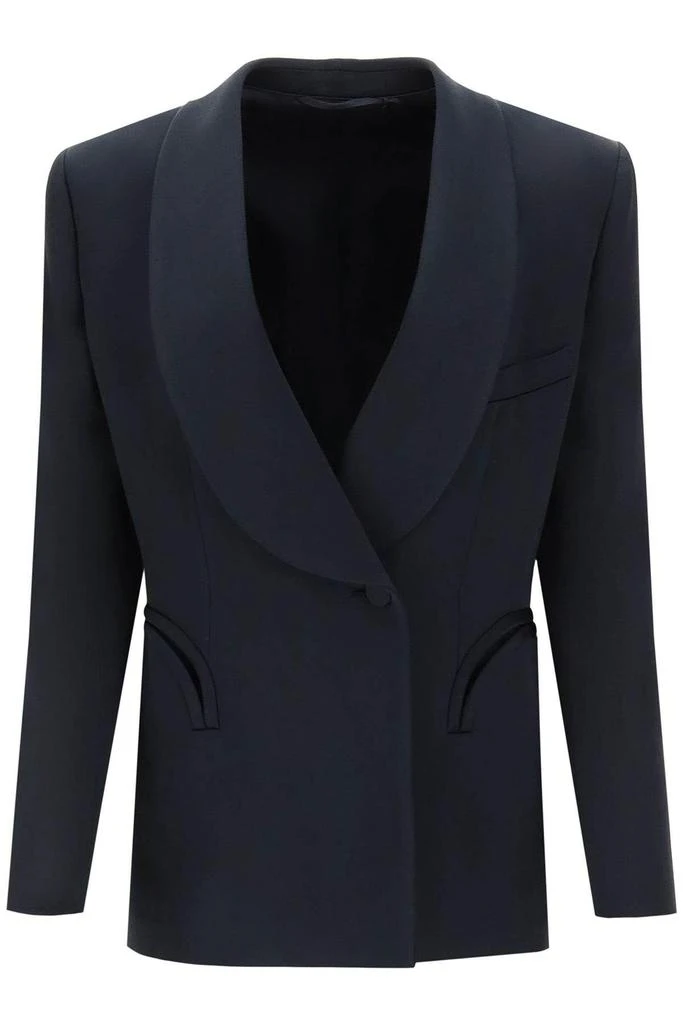 商品BLAZÉ MILANO|'Heart Smoking Novalis' Double-breasted blazer in crepe satin,价格¥6947,第1张图片