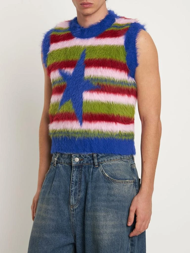 商品Jaded London|Multi Stripe Fuzzy Knit Vest,价格¥354,第1张图片